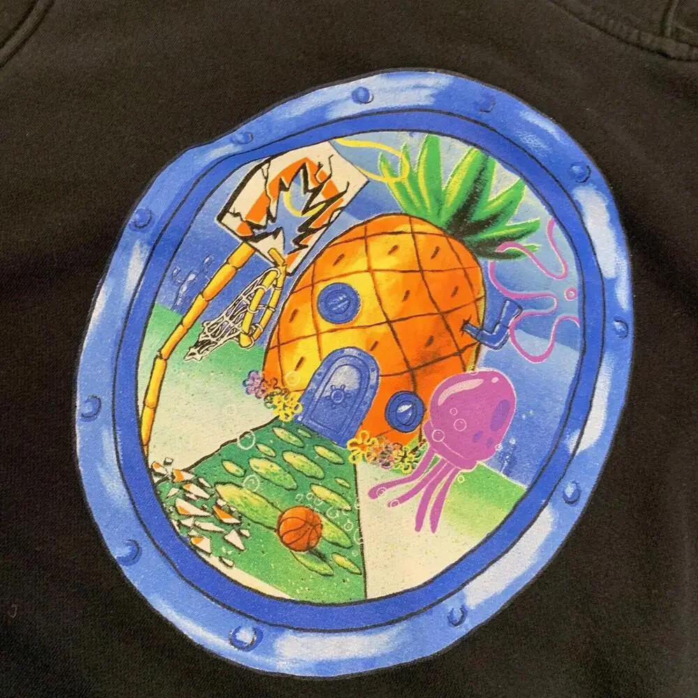 Nike Kyrie Irving Spongebob Pineapple House Hoodie Black‎ Mens Small Black Blue